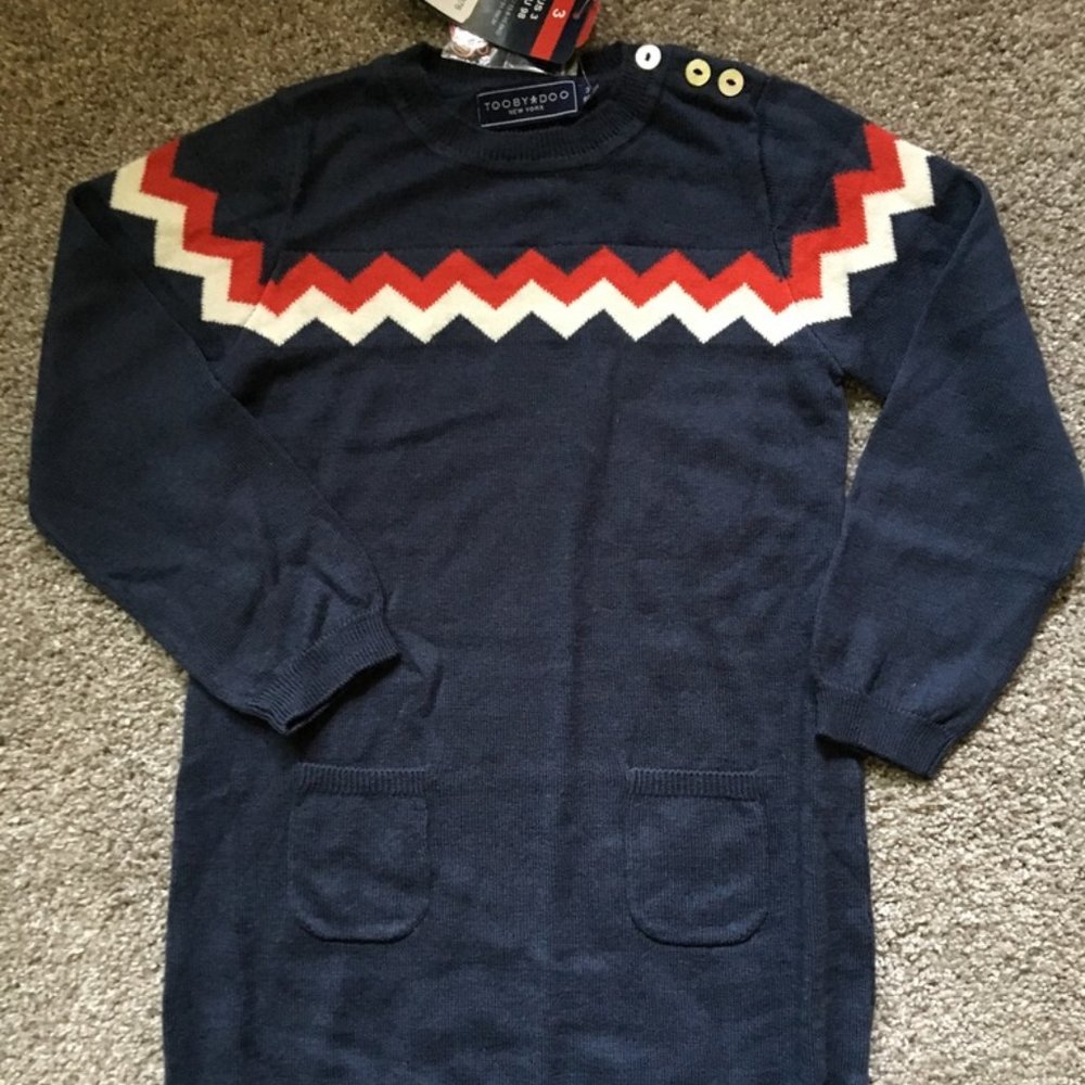 NWT ToobyDoo dress - size 3 - chevron & pocketsNWT ToobyDoo dress - size 3 - che